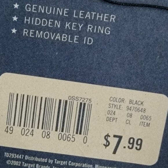 Vintage Cherokee Black Leather Wristlet/Coin Purse w Id Pouch - Picture 12 of 13